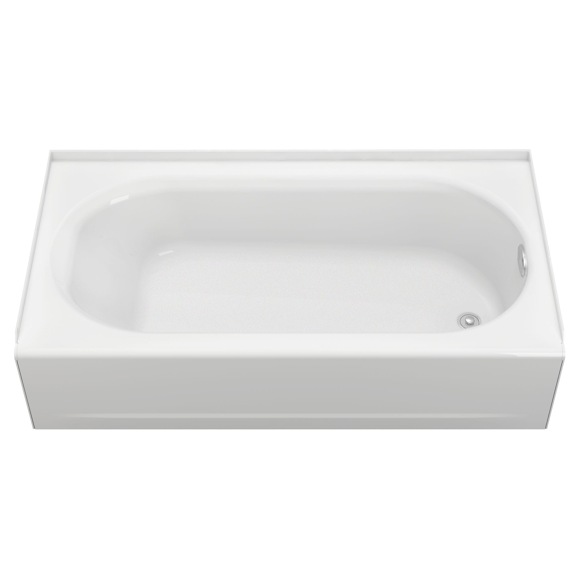 Princeton Americast 60 x 34 Inch Integral Apron Bathtub Above Floor Rough Right Hand Outlet Luxury Ledge with Integral Drain WHITE